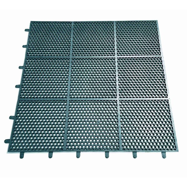 Rhino Mats Hex-O-Lite Drain-Thru Drainage Mat, Rubber, Drainage Holes, 3 ft W x 4 ft L, Green HC3648GRN - main